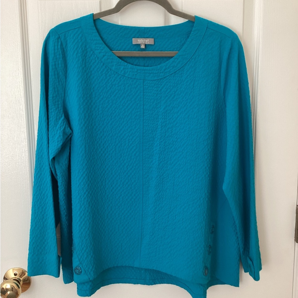 Habitat Turquoise Textured Long Sleeve Top